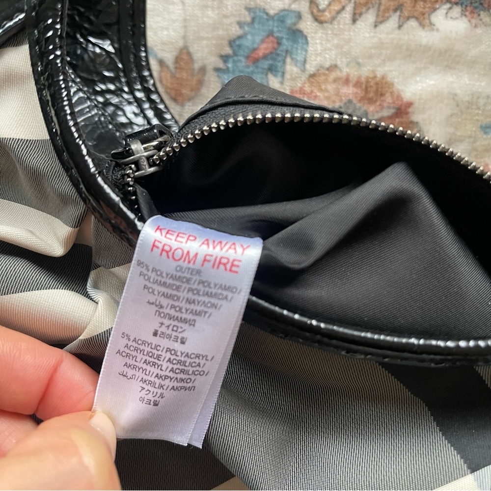 Burberry Black and Gray Plaid Shoulder Bag - Picture 4 of 15